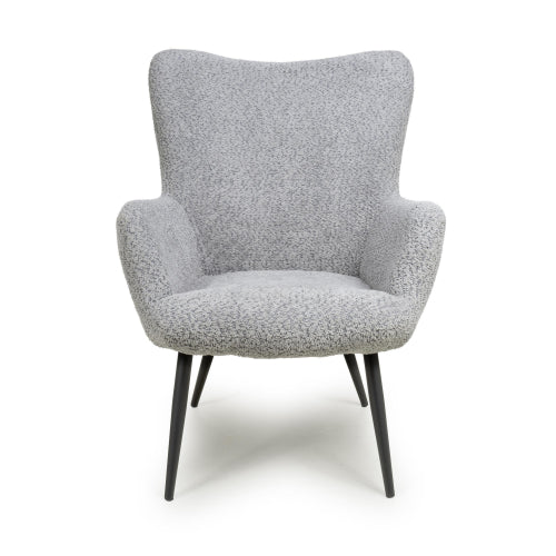 Bordeaux Textured Chenille Effect Grey Armchair