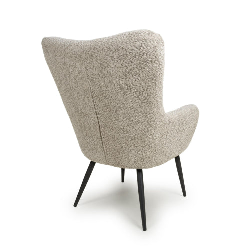 Bordeaux Textured Chenille Effect Mink Armchair