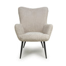 Bordeaux Textured Chenille Effect Mink Armchair