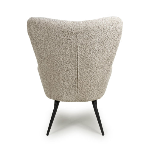Bordeaux Textured Chenille Effect Mink Armchair