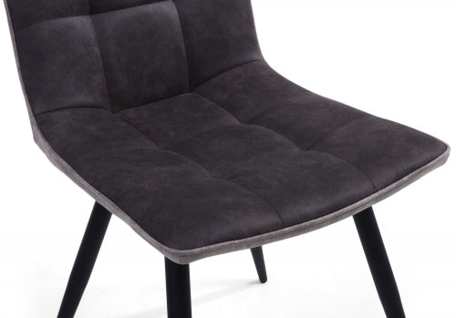 Rodeo Suede Effect Dark Grey Dining Chair