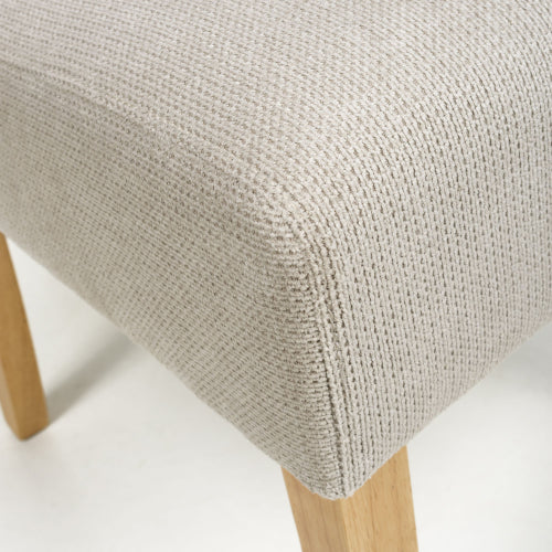 Moseley Waffle Flax Effect Natural Dining Chair in Natural Legs