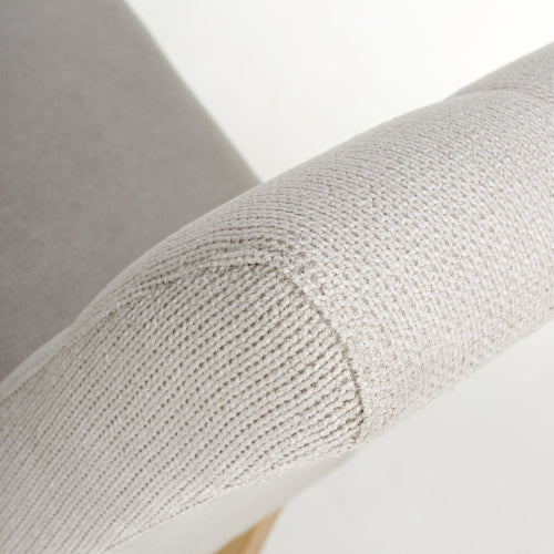 Moseley Waffle Flax Effect Natural Dining Chair in Natural Legs