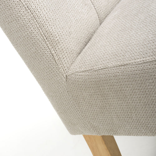 Moseley Waffle Flax Effect Natural Dining Chair in Natural Legs