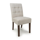 Moseley Waffle Flax Effect Natural Dining Chair in Walnut Legs