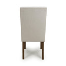 Moseley Waffle Flax Effect Natural Dining Chair in Walnut Legs