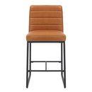 Carlton Real Leather Light Brown Bar Stool