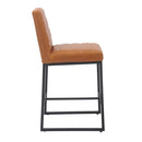 Carlton Real Leather Light Brown Bar Stool
