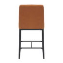 Carlton Real Leather Light Brown Bar Stool