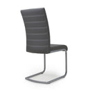 Callisto Leather Effect Grey Dining Chair