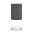 Callisto Leather Effect Grey Dining Chair