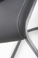 Callisto Leather Effect Grey Dining Chair