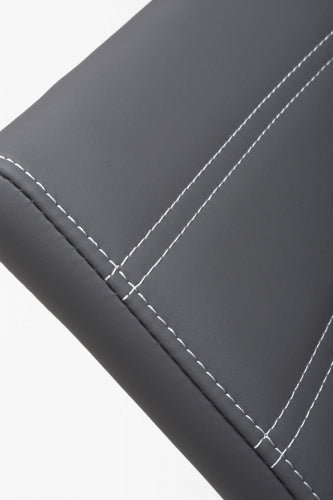 Callisto Leather Effect Grey Dining Chair