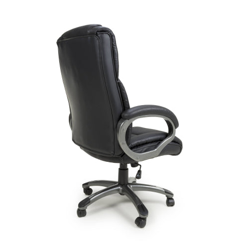 Regent Executive Leather Faced Black Office Chair