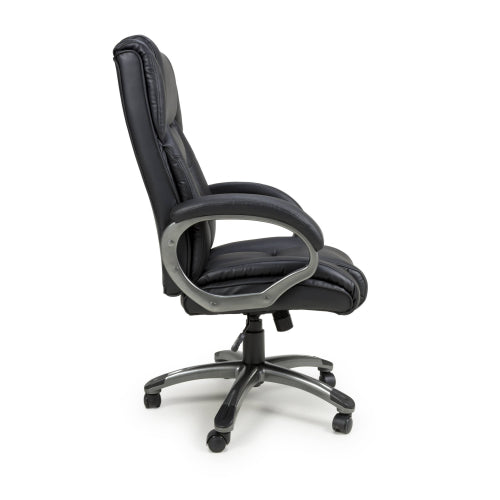 Regent Executive Leather Faced Black Office Chair
