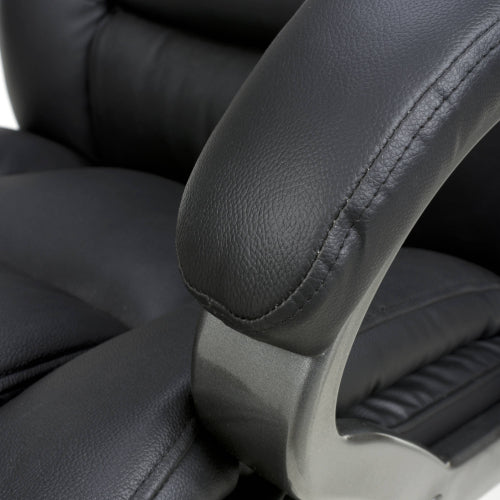 Regent Executive Leather Faced Black Office Chair
