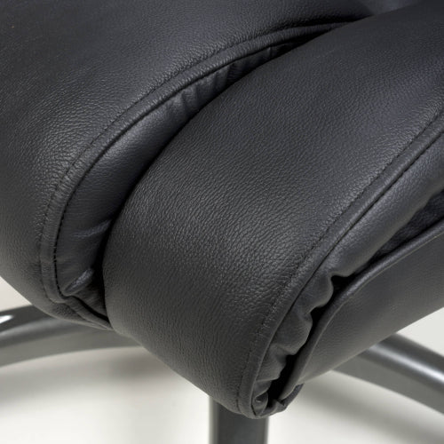 Regent Executive Leather Faced Black Office Chair