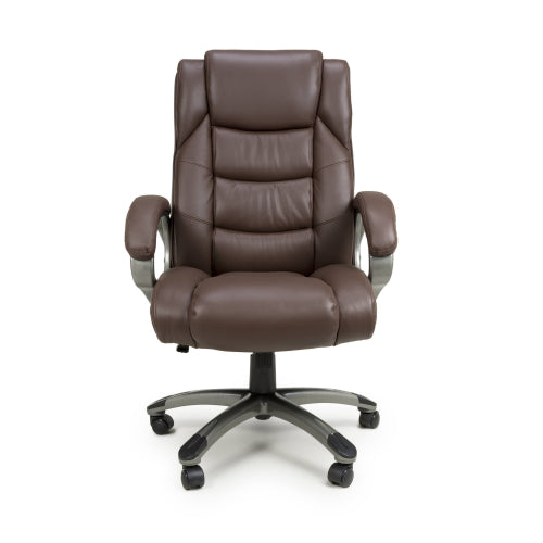 Regent Executive Leather Faced Brown Office Chair