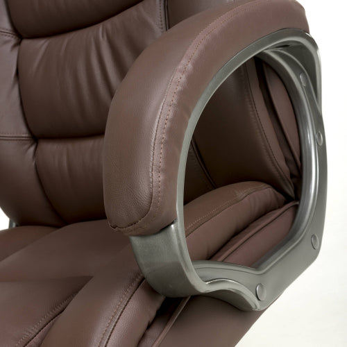 Regent Executive Leather Faced Brown Office Chair