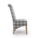 Krista Roll Back Herringbone Check Cappuccino Dining Chair