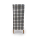 Krista Roll Back Herringbone Check Cappuccino Dining Chair