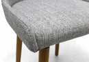 Capri Flax Effect Grey Weave Dining Chair