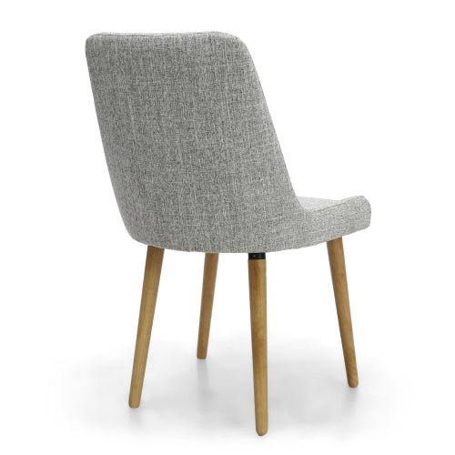 Capri Flax Effect Grey Weave Dining Chair