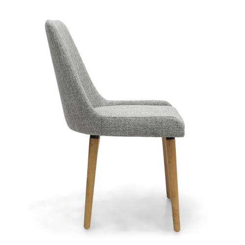 Capri Flax Effect Grey Weave Dining Chair