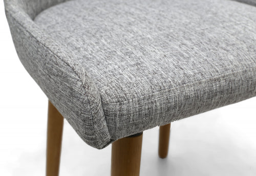 Capri Flax Effect Grey Weave Dining Chair