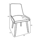 Capri Flax Effect Natural Dining Chair - Set Of 2