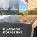 Outsunny  1.8 x 2.4m Portable Storage Shed Heavy Duty Motorbike Shed