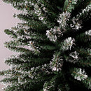 6.5ft (2m) Pencil Style Slim Snow Tipped Artificial Christmas Tree in Green