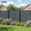 Outsunny 2Pcs Privacy Garden Screen Fence, Windbreak Fence With Clips, Grey