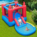 Inflatable Red Crab-themed Water Slide Park With Slide And Splash Pools