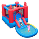 Inflatable Red Crab-themed Water Slide Park With Slide And Splash Pools