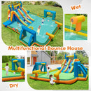 Inflatable Outdoor Water Slide Park For Kids With Climbing Wall