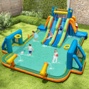 Inflatable Outdoor Water Slide Park For Kids With Climbing Wall