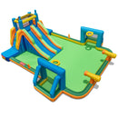 Inflatable Outdoor Water Slide Park For Kids With Climbing Wall