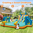 Inflatable Outdoor Water Slide Park For Kids With Climbing Wall