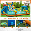 Inflatable Outdoor Water Slide Park For Kids With Climbing Wall