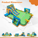 Inflatable Outdoor Water Slide Park For Kids With Climbing Wall