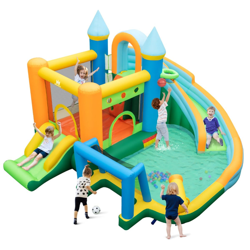 Inflatable Water Slide Blowup Water Park With Splash Pool (Without Blo