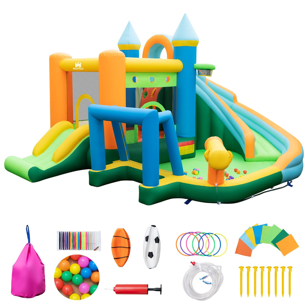 Inflatable Water Slide Blowup Water Park With Splash Pool (Without Blo