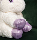 24cm Plush White Unicorn with Sparkly Purple Horn and Hooves