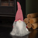 34cm Festive Gonk Cuddly Santa Indoor Christmas Plush Decoration in Striped Hat