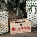30cm Christmas Eve Wooden Gift Box with Personalisable Name Plate