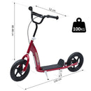 HOMCOM 12" Tyres Scooter-Red