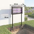 Outsunny Solar Bug Zapper Outdoor, Mosquito Fly Zapper W/ 4.3 M Cord, Black