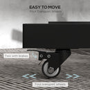 SPORTNOW Olympic Weight Plate Rack with 4 Wheels and 6 Fasten Clamps