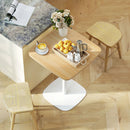 HOMCOM Dining Table For 2, Small Kitchen Table With Wood Veneer Top, Natural